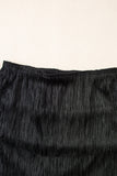 Black Tiered Fringe Trimmed Mini Skirt