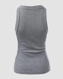 O Neck Knit Sleeveless Casual Top
