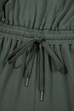 Vineyard Green Buttoned Drawstring Waist Sleeveless Wide Leg Jumpsuit