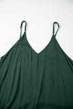 Duffel Green Spaghetti Straps Pocketed Slouchy Maxi Dress