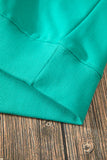 Aruba Blue Solid Fleece Lined Drop Shoulder Terry Sweatshirt