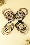 Parchment Flower Heart Decor Multi Piece Stretch Hair Ties