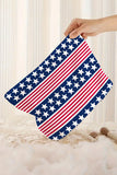 Ivy American Flag Print Zipper Large Cosmetic Bag