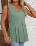 Elegant V Neck Sleeveless Tank