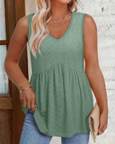 Elegant V Neck Sleeveless Tank