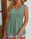 Elegant V Neck Sleeveless Tank
