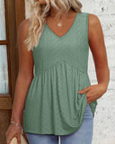 Elegant V Neck Sleeveless Tank