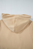 Parchment Zipped Pocket Cozy Drawstring Hoodie