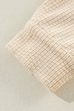 Oatmeal Corduroy Flap Pocket Button Up Shacket