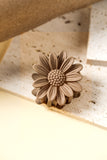 Camel Boho Daisy Flower Frosted Hair Clawclip