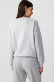 Light Grey Plain Drop Shoulder Crewneck Pullover Sweatshirt