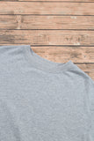 Light Grey Plain Drop Shoulder Crewneck Pullover Sweatshirt