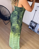 Floral Print U Neck Sleeveless Zipper Jumpsuit with Pocket