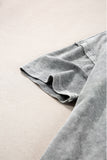 Philippine Gray Mineral Wash Exposed Seam Drop Shoulder Oversized Tee