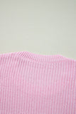 Pink Merry & Bright Pop Up Letter Waffle Knit Sweater