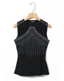 Rhinestone Decor Multi Strap Tank Top