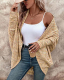 Colorful Waffle Knit Open Front Coat Batwing Long Sleeve Cardigan