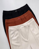 High Waist Straight Leg Work Pants Business Casual Trousers