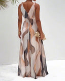 Colorblock V Neck Ruched Strap Sleeveless Jumpsuit Casual Waist Shirred Wide Leg Romper