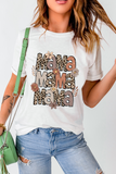 White Floral Leopard MaMa Graphic Mothers Day T Shirt