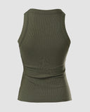 ChicMe Built in Bra Ribbed Round Neck Tank Top
