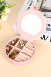 Light Pink Jewelry Organizer Cases with Mirror