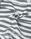 Striped Button Down Shirt Dress Back Shirred Long Sleeve Side Drawstring Mini Dresses