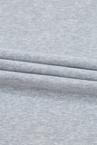 Light Grey Plain Drop Shoulder Crewneck Pullover Sweatshirt