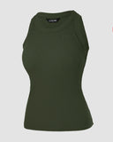O Neck Sleeveless Basic Slim Fit Skinny Tank Casual Top(Without Pads)