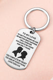 Silvery Valentines Day Love Letter Pendant Alloy Keychain