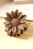 Camel Boho Daisy Flower Frosted Hair Clawclip