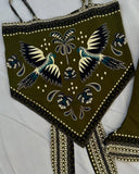 2 Pieces Outfit Floral Print Spaghetti Strap Sleeveless Tank and Casual Shorts Set