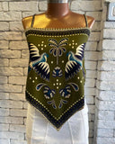 2 Pieces Outfit Floral Print Spaghetti Strap Sleeveless Tank and Casual Shorts Set