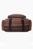 Coffee Vintage Pattern Multi Compartment Large Capacity Backpack