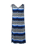 Striped Colorblock Tied Detail Dress