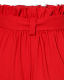 Button High Waist Belted Shorts