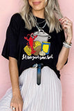 Black let the good time boil Fashion Graphic Tee