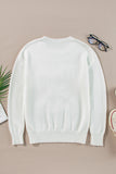 White Tinsel Merry and Bright Graphic Christmas Sweater