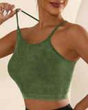 3 Pack U Neck Racer Back Crop Active Top