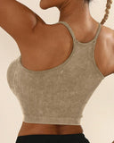 3 Pack U Neck Racer Back Crop Active Top