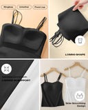 Spaghetti Strap Built in Bra Slim Fit Tank Top Sexy Back Criss Cross Workout Camisole Tops