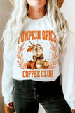 Beige PUMPKIN SPICE COFFEE CLUB Graphic Sweatshirt