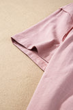 Light Pink Ruffled Trim Loose Babydoll Tee