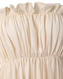 Off Shoulder Frill Trim Sheer Mesh Swing Dress