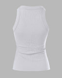ChicMe Built in Bra Ribbed Round Neck Tank Top