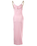 Eyelet Embroidery Chain Strap High Dress