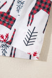 White Christmas Deer Printed Shirt and Shorts Lounge Set