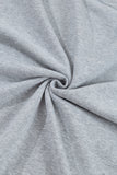 Light Grey Plain Drop Shoulder Crewneck Pullover Sweatshirt