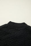 Black Floral Quilted Jacket