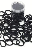 Black 50pcs/box Solid Simple High Elastic Hair Ties